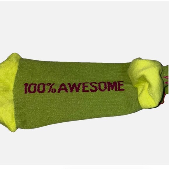 FIGS Compression Socks Small 100% Awesome” NEW Green  ~ Coffee & Heart Rate - Picture 4 of 4